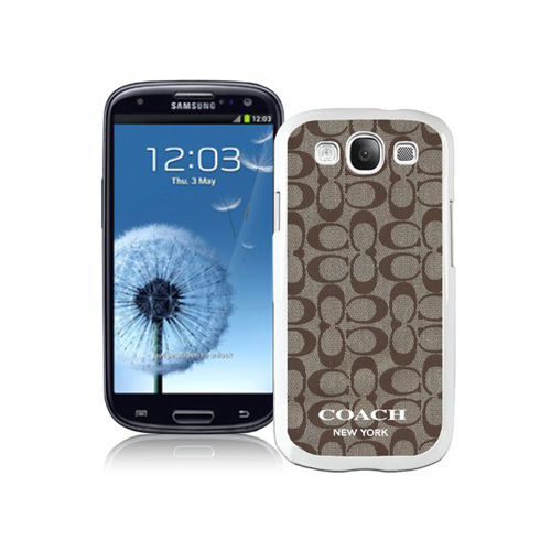 Coach Logo Signature Beige Samsung Galaxy S3 9300 BGP | Women - Click Image to Close